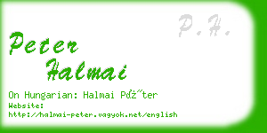 peter halmai business card